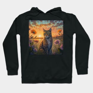 cute cat with flowers ,funny cats with flowers , cats lovers Hoodie